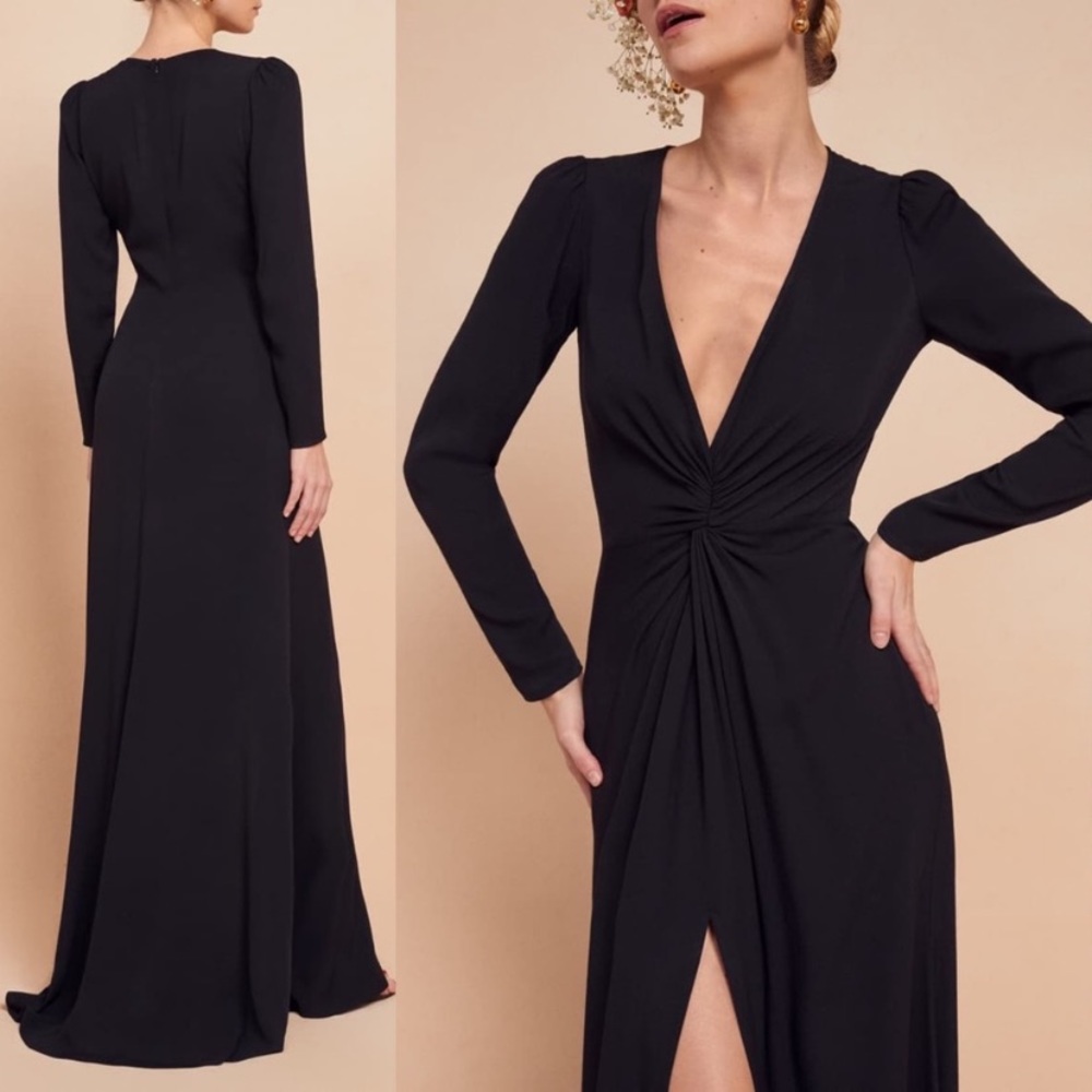 Reformation Gatsby Dress in Black